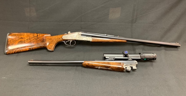 Doppelbchse .470 Nitro Express Blatt/Perl mit Wechsellauf 9,3x74R