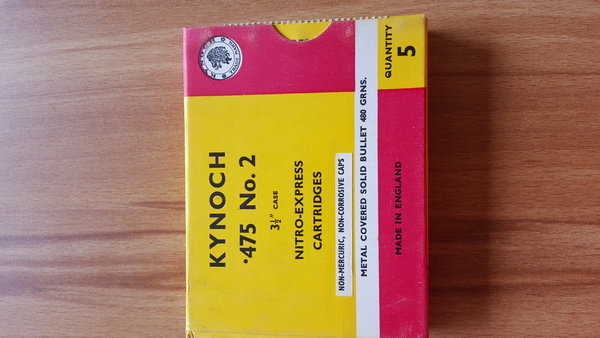 Kynoch Big Game .475 No. 2 Standart solids 480 grains