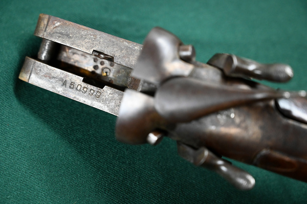 Westernfreunde aufgepasst originale Stevens Hahndoppelflinte aus dem harten Einsatz
