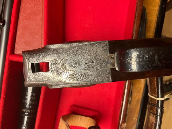 H�chstfeine Seitenschloss Doppelb�chse von Foerster mit Muschelverschluss