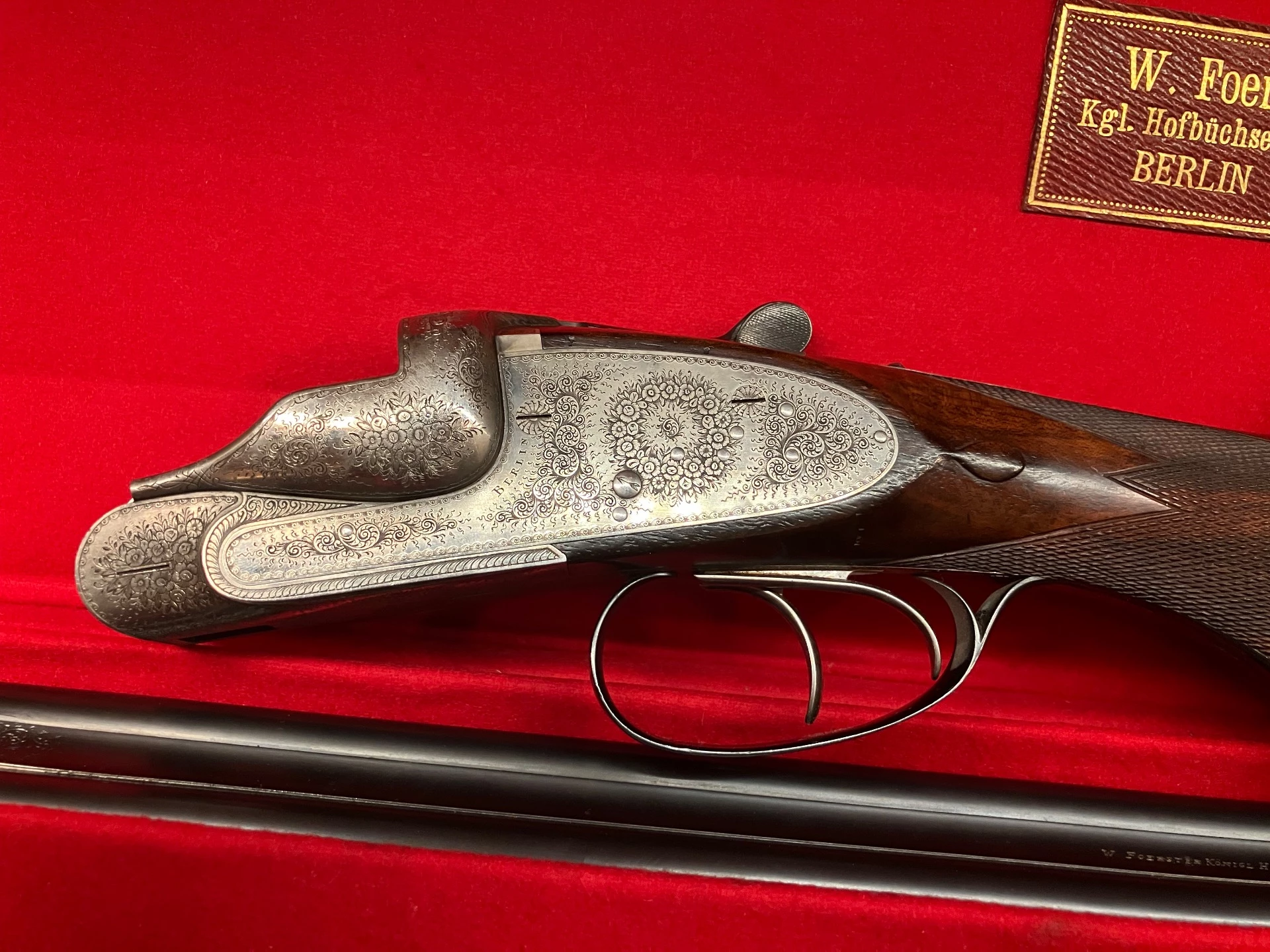 H�chstfeine Seitenschloss Doppelb�chse von Foerster mit Muschelverschluss