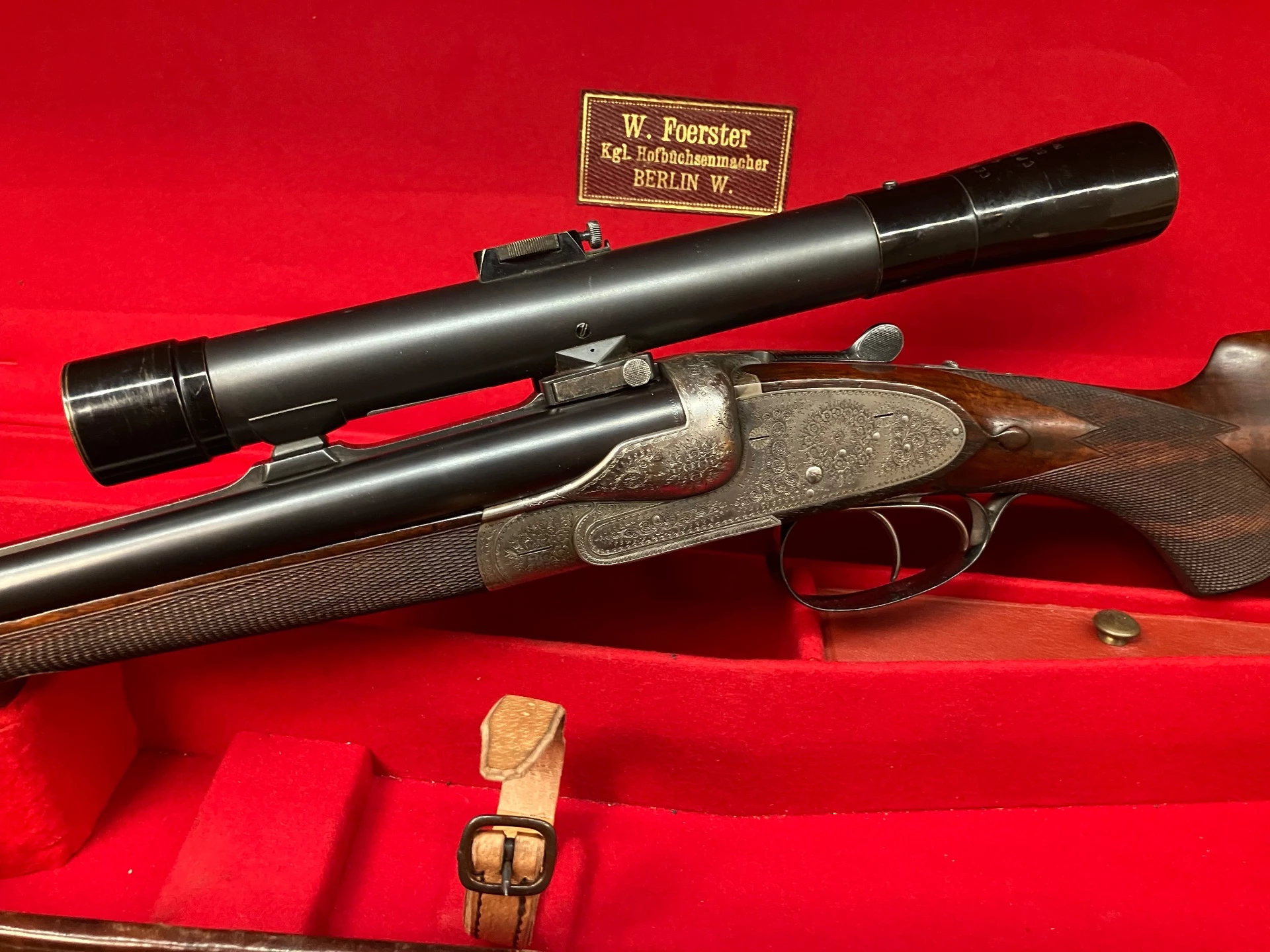 H�chstfeine Seitenschloss Doppelb�chse von Foerster mit Muschelverschluss