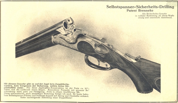 Einzigartiger Meister Drilling Brenneke Ideal Verschluss